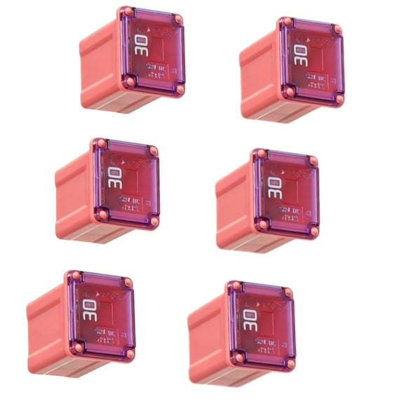 6 Pcs 30A Low Profile JCASE FMX Automotive Fuse, 30 Amp Heavy Duty Fuse for Car Truck SUV Electrical System