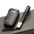 thumbnail image 4 of Vitodeco Genuine Leather Smart Key Fob Case Compatible with KIA Soul, Seltos, Sportage, NIRO, Sorento, Telluride, Rio, Forte, K5 2022-2025 New Emblem (4-Button, Black/Red), 4 of 5