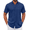 Blue, variant on COOFANDY Button Down Shirt for Men Short Sleeve Casual Shirts Wrinkle-Resistant Stretch Modern Dress Shirt