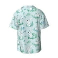thumbnail image 2 of Xecao offers the Rabbit And Dragonfly for Men's Casual Short-sleeved Shirt, a button-up collared shirt with a pocket, perfect for beach vacations and yacht travel in the XX-Large size., 2 of 7
