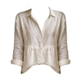 thumbnail image 3 of Kelon Shirts for Women Long Sleeve V Neck Business Casual Office Top Summer Spring Clothes, M, 3 of 4