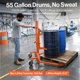 thumbnail image 4 of SuperHandy Hydraulic Drum Lift – Heavy-Duty Manual Handler for 55-Gallon Drums, 550 lb Capacity, 4 of 7