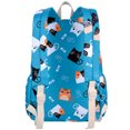 thumbnail image 3 of Coofit Ladies Backpack Cartoon Cat Flamingo Nylon Backpack School Backpack Travel Rucksack, 3 of 10