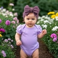 thumbnail image 4 of 3PCS Handmade Baby Girls Headbands Soft Stretchy Nylon Hair Bands Hair Accessories with Bows for Newborn Baby Girls Infant Toddlers Kids, 4 of 7