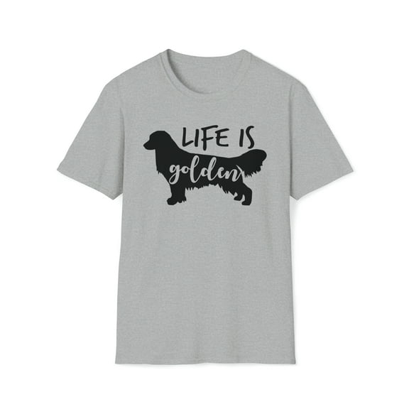 Life Is Golden, Gildan Unisex Softstyle Shirt, Retriever Graphic Tee, S-3XL