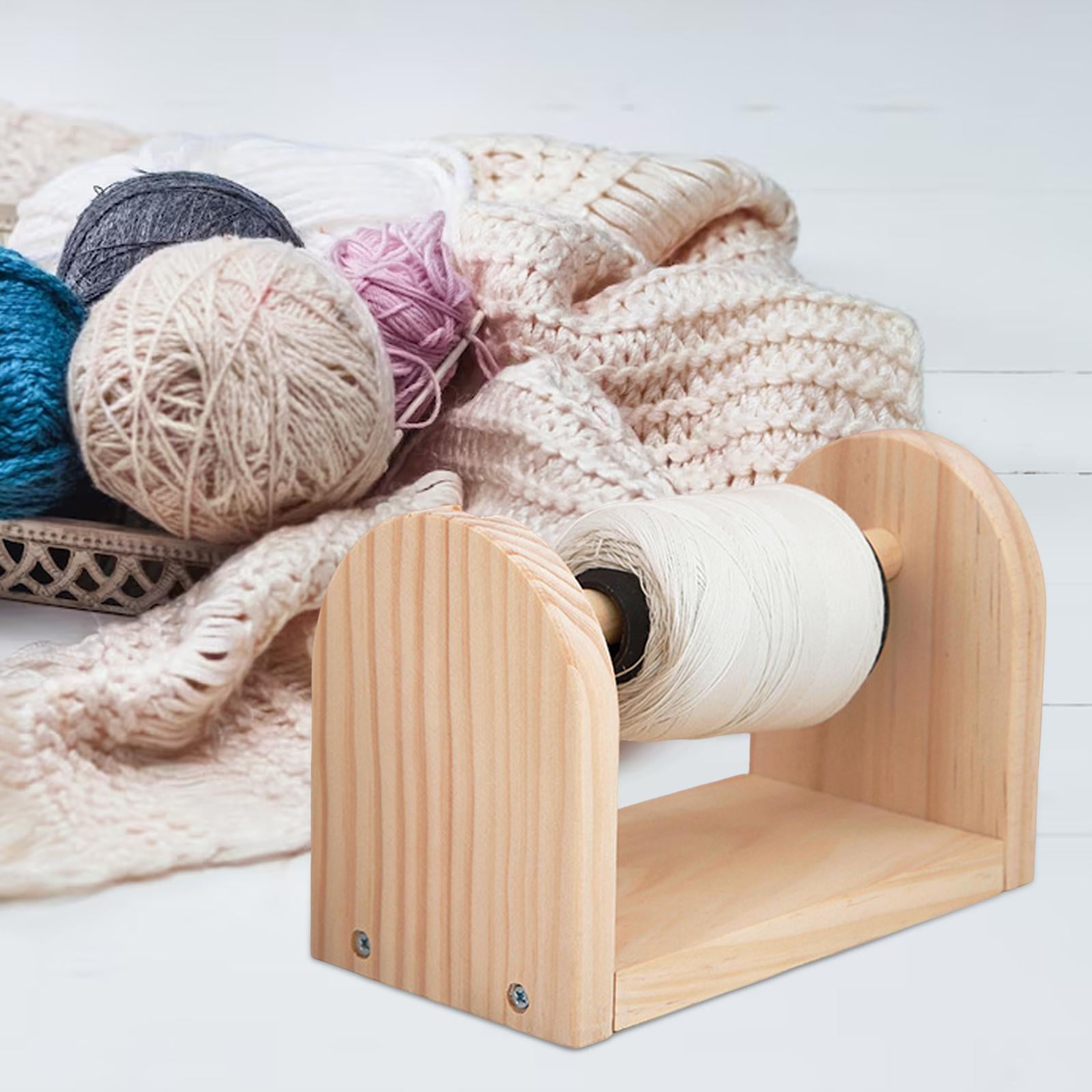 Wooden Yarn Holder Vertical Tissue Holder Wool & Thread Holder for