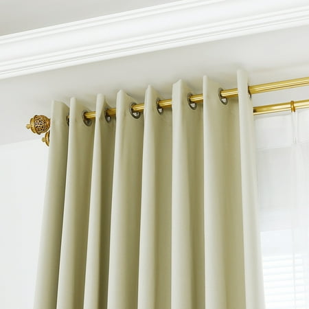Bedroom Grommet Insulated Room Curtains, Curtain Rods For Tight Spaces