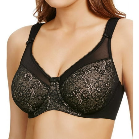 Women s Berlei B521 Beauty Everyday Underwired Minimizer Bra (Black 36G)