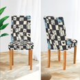 thumbnail image 3 of Yayeee 4 Pack Dining Chair Covers Stretch Parson Chairs Slipcovers Seat Protector, Blue and White Cat, 3 of 6
