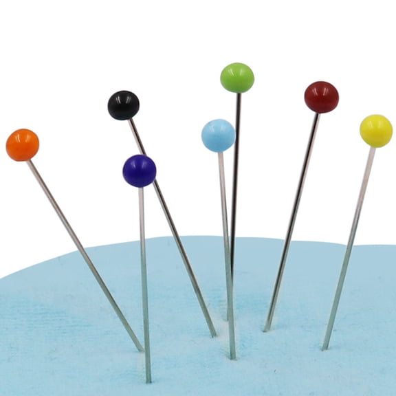 OULII 500Pcs Straight Embroidery Pins with Durable Glass Ball Heads for Sewing Projects