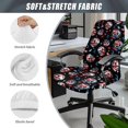 thumbnail image 6 of HELLHERO Skull Print Office Chair Cover with Elastic Band Moon Star Print Universal Rotating Chair Slipcover High Back Chairs Seat Protector, 6 of 7