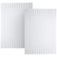 thumbnail image 2 of White Classic Hotel Collection Absorbent Cotton Bath Mats, Spa Reversible Floor Towels, not a Bathroom Rug, White, 22 x 34, 2 Pack, 2 of 9