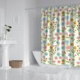 thumbnail image 2 of Pioneer Flower Floral Print Pattern Shower Curtain 84"x72", Bathroom Decorative Shower Curtain Set with 12 Hooks, Waterproof Washable, 2 of 6