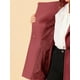 thumbnail image 5 of Abrigos Largos Con Cinturón De ManLarCon Cuello Alto Elegante De Invierno PaMujer Melon rojo L, 5 of 5