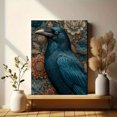 thumbnail image 6 of Floral Raven Canvas Wall Art, Gothic Watercolor Crow, Moody Botanical Nature Decor, 6 of 8