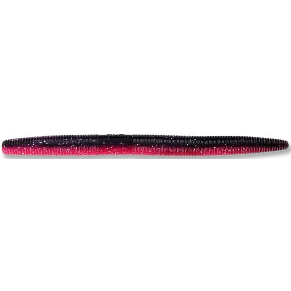 Yamamoto 5" Black Red/Silver Flake Soft Plastic Senko Worm Fishing Lures for Bass, 10-Count