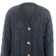 thumbnail image 3 of Chaquetas y abrigos casuales con capucha sin mangas para mujer, cárdigans de punto de color liso, suéteres holgados de manga larga con bolsillos y botones, abrigo, blusa de poliéster para mujer, 3 of 3
