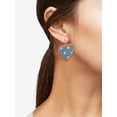thumbnail image 3 of Way to Celebrate Americana Starry Denim Heart Earrings, 3 of 4