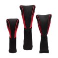 thumbnail image 3 of 3 Uds Golf Cubiertas de Madera para Cabeza para Club de Golf Funda Protectora para Tacos de Golf Suave Cuello Largo Cubiertas de Cabeza de Madera para Negro y rojo, 3 of 8
