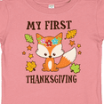 thumbnail image 4 of Inktastic My First Thanksgiving with Fall Fox and Leaves Boys or Girls Baby T-Shirt, 4 of 5