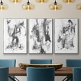thumbnail image 2 of Graphite Abstract I - Framed Premium Gallery Wrapped Canvas L Frame 3 Piece Set - Ready to Hang, 2 of 9