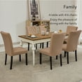thumbnail image 7 of Foredo Velvet Dining Chairs, Modern Upholstered Dining Room Chair, Side Chairs with Button Tufting and Nailhead Trim for Kitchen Dining Room, Set of 2, Tan, 7 of 7