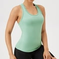thumbnail image 4 of SHITINN Athletic Top for Women Olive Women's Solid Color Yoga Vest Sports Quick Drying Vest, 4 of 5