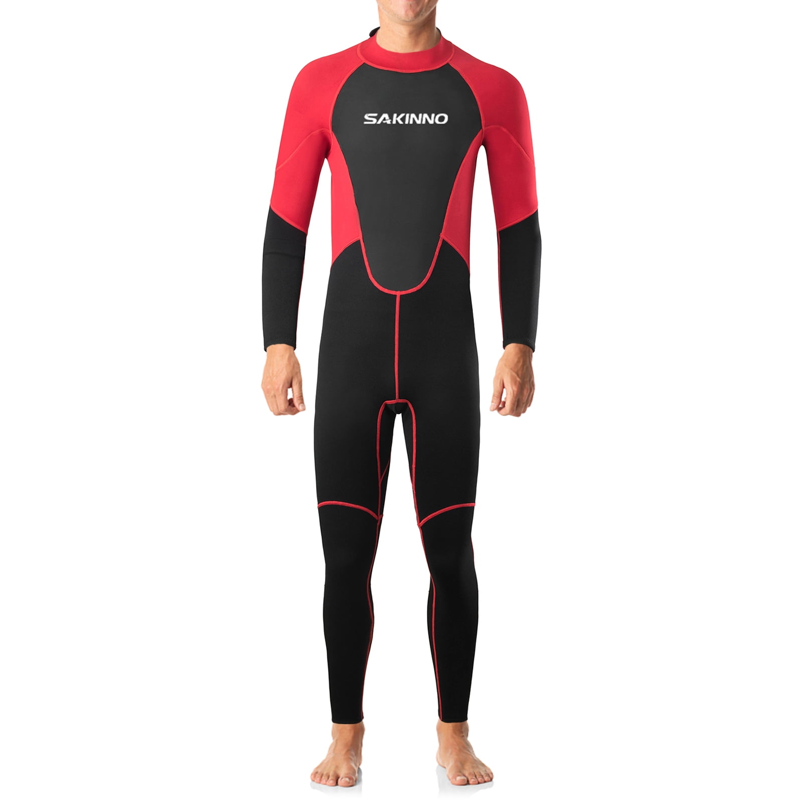 SAKINNO 2mm Neoprene Full Body Dive Wetsuit Rash Guard for Men Women