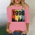 thumbnail image 2 of 30th Birthday Gifts for Women Vintage 1996 T Shirts for Women 3/4 Length Sleeve Tops Retro Birthday Party Top Business Casual Outfits Short Sleeve Graphic Tee Tops 2026 Summer Beach Vacation Outfits, 2 of 4