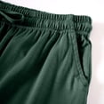 thumbnail image 4 of Lenpel Women's Pajama Shorts Plus Size Elastic High Waisted Knee Length Sleep Shorts Soft Comfy Lounge Shorts with Pockets(Green,XX-Large), 4 of 7
