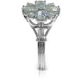 thumbnail image 2 of Galaxy Gold 14K White Gold 2.43 CT Natural Aquamarine Flower Ring - March Birthstone - Peace & Wisdom - Sizes 5.5 to 11 - Fine Jewelry for Women, 2 of 3