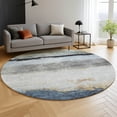 thumbnail image 6 of Addison Rugs Mayfield Premium Machine Washable Transitional Stripes Blue Round Rug, 8' x 8', 6 of 6