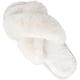 thumbnail image 1 of Hi Clasmix Fuzzy Slippers for Women-Cross Band Cozy House Home Bedroom Fluffy Slippers Plush Furry Open Toe Slide Slipper, 1 of 3