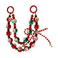 thumbnail image 1 of Llavero navideño con cuentas para mujer, cordón decorativo para teléfono móvil. Capas dobles, 1 of 9