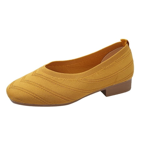 

ZHAGHMIN Baretraps Shoes For Women Breathable Fly Knitting Flat Shoes Ladies Women S Walking Style Shoes Fashion Causal Shoes Casual Sandals For Women Flat Dress Shoes For Women Business Casual Casu