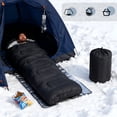 thumbnail image 2 of XIBUFE 2026 New Cold Weather Sleeping Bag for Adults, 5°F-32°F, Lightweight, Waterproof with Heat Retention, Stuff Sack & Snag-Free Zipper | for Camping, Sleepovers, Guests (Black), 2 of 6