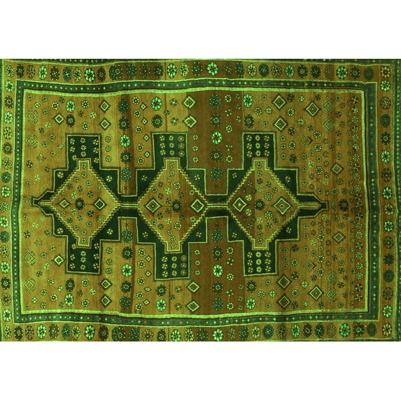 Ahgly Company Indoor Rectangle Persian Green Traditional Area Rugs, 2' x 3'