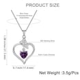 thumbnail image 6 of Ydou Love Heart Pendant Necklace for Women, 18K White Gold over Silver February Birthstone Jewelry Mother's Day Gifts for Women Mom Wife/Lover, 6 of 8