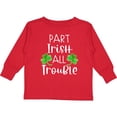thumbnail image 3 of Inktastic Part Irish All Trouble St. Patrick's Day with Green Clovers Boys or Girls Long Sleeve Toddler T-Shirt, 3 of 5