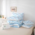 thumbnail image 6 of Manfei Christmas Snowman 7 Pieces Bedding Comforter Set,Merry Christmas Full Bedding Set Lightweight,Cartoon Bowknot Fitted Sheet Flat Sheet,Luxury Kids Bedroom Decor,Reversible, 6 of 8