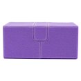 thumbnail image 1 of 3 en 1 caja de cubierta de comercial para almacenamiento de 200 s 7,95x4,53x3,54 pulgadas Premium profesional multifunción protección de costura hecha a mano Púrpura Hugo Estuche de baraja de cartas coleccionables, 1 of 5