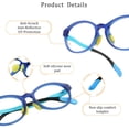 thumbnail image 4 of LifeArt Kid Blue Light Blocking Glasses, Filter 85% of Harmful Blue Light, Anti Eyestrain and Blurry, Computer Glasses(Blue), 4 of 6