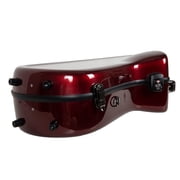Crossrock Fiberglass Tenor Saxophone Case - Includes Accessory Pocket, Removable Shoulder Straps, TSA Lock - Red