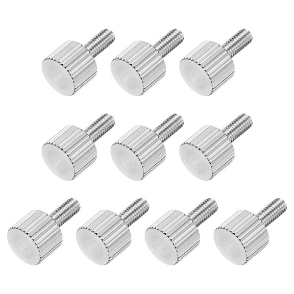 10 Pcs M3 x 8mm Flat Knurled Head Thumb Screws for Electronic, Machine