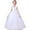 White, variant on Floor length Flower Girl Dress Scoop Neck Tulle Applique Princess Pageant Dress Birthday Party Dress for Girls Elegant Floral Design Special Occasion 2 -3Years