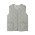 thumbnail image 4 of Breezora Women's Autumn Winter Lightweight Sleeveless Cotton Vest Jacket with Down Insulation for Fashionable Layering and Comfort XXL Size Grey, 4 of 4