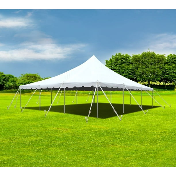 30x30 Premium Outdoor Wedding Event Party Canopy Tent, White Waterproof