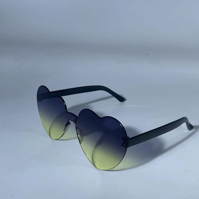Gafas de sol transparentes de gelatina de color love para hombres y mujeres, gafas de sol con forma de corazón de melocotón, gafas de sol con forma de corazón