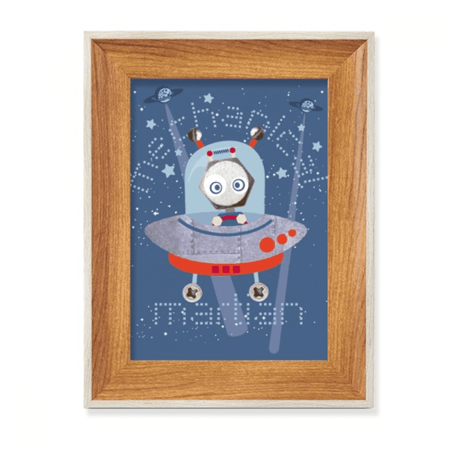 Universe And Alien Space Travel Desktop Wooden Photo Frame Display Picture Art Painting Multiple Sets