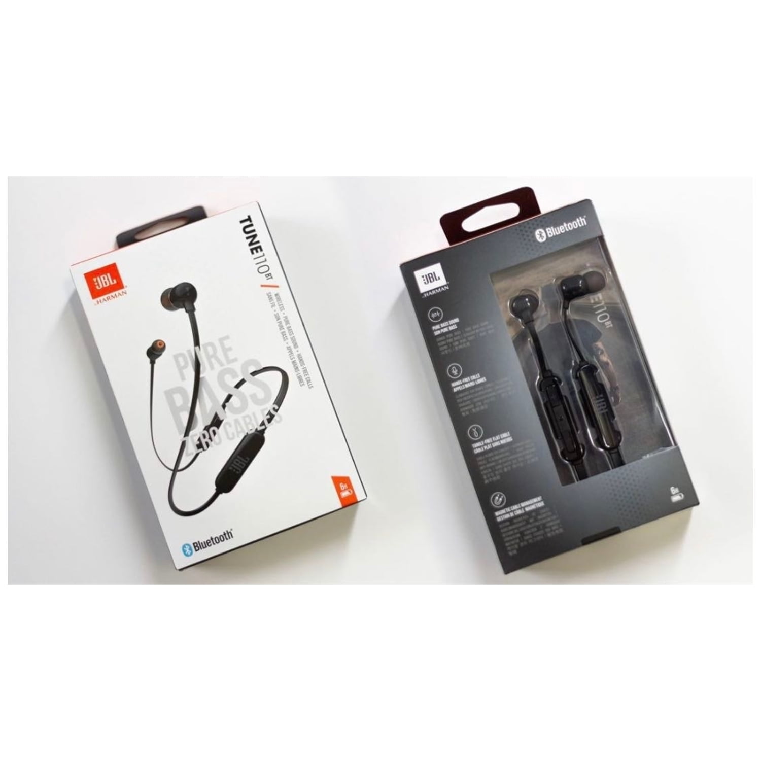 JBL T110BT Wireless Sports In-Ear Headphones Black